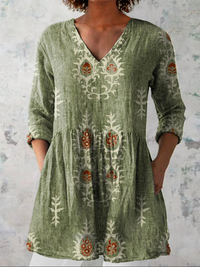 Elise - Chemise Longue Col en V