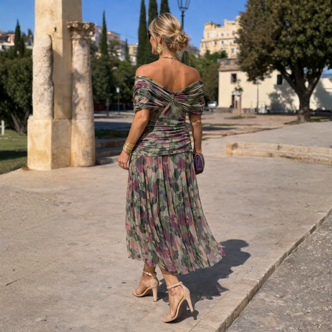 Mikaela - Robe Maxi Épaules Dénudées
