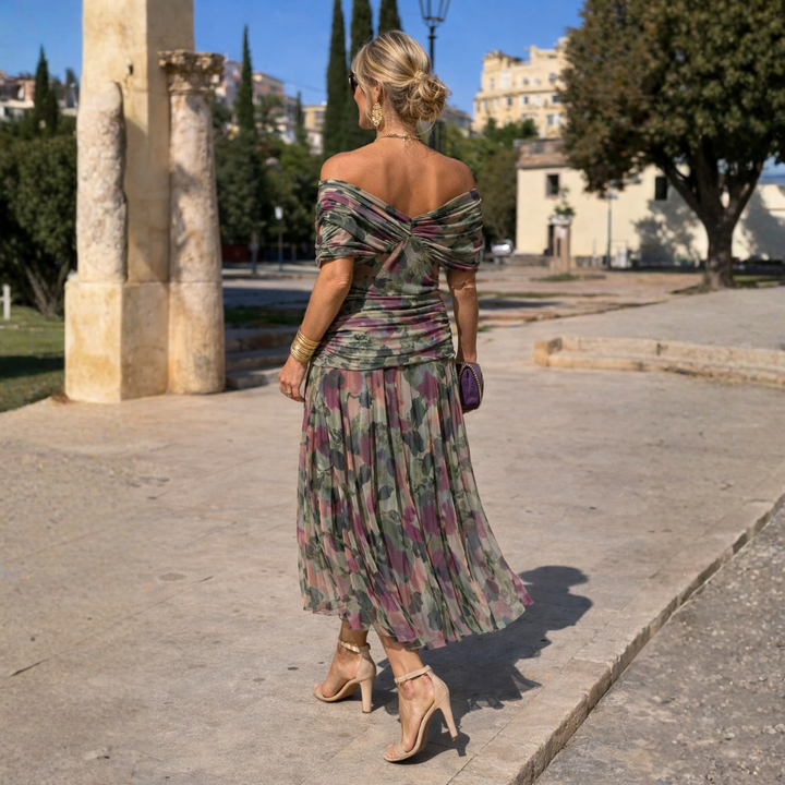 Mikaela - Robe Maxi Épaules Dénudées