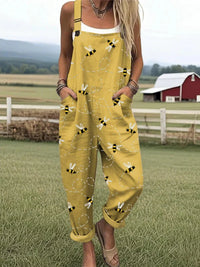 Salopette motif abeille