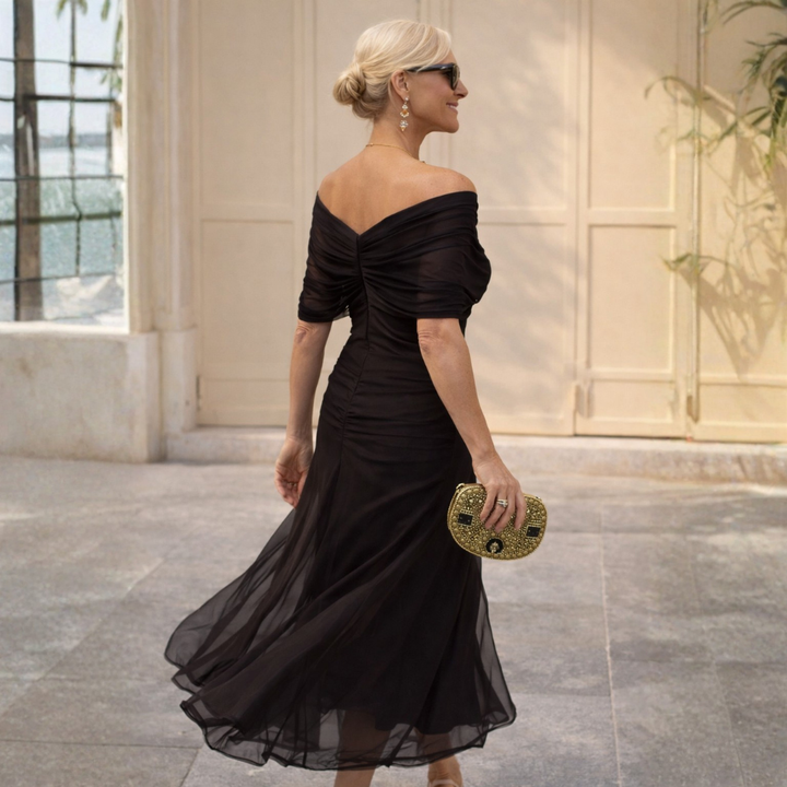 Mikaela - Robe Maxi Épaules Dénudées
