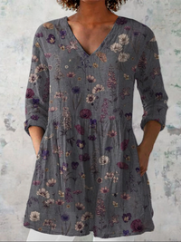 Audrey - Chemise Longue Col en V
