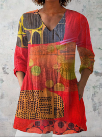 Lucie - Chemise Longue Col en V