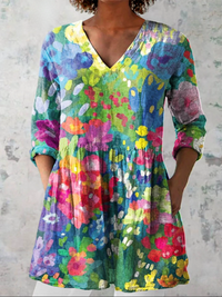 Maelle - Chemise Longue Col en V