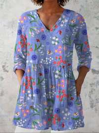 Aline - Chemise Longue Col en V
