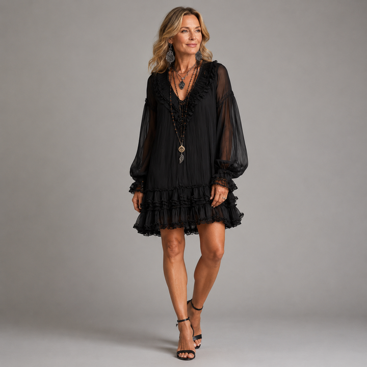 Oriella - Robe Courte Bohème Chic