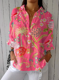 Elizabeth – Blouse à fleurs tropicales