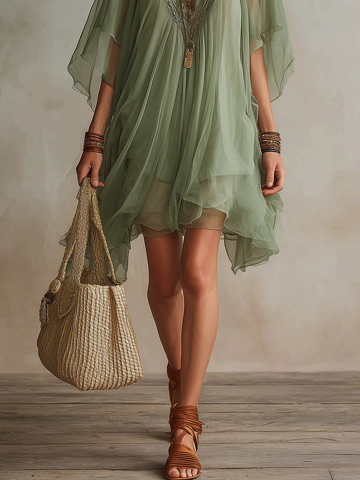 Colleen - Robe Courte Bohème Chic