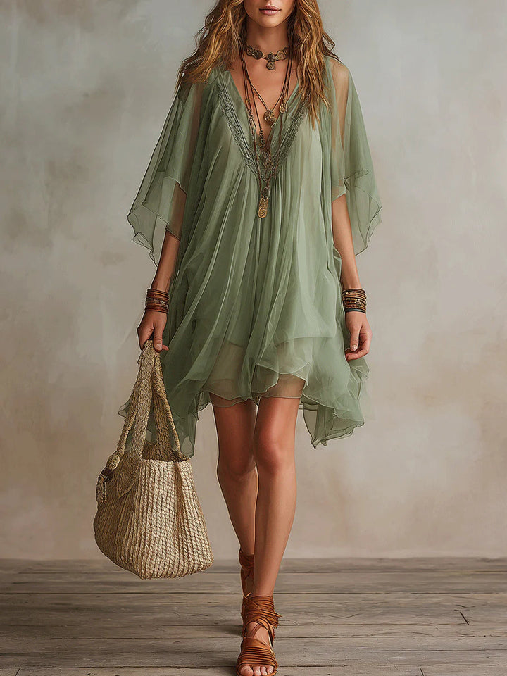 Colleen - Robe Courte Bohème Chic