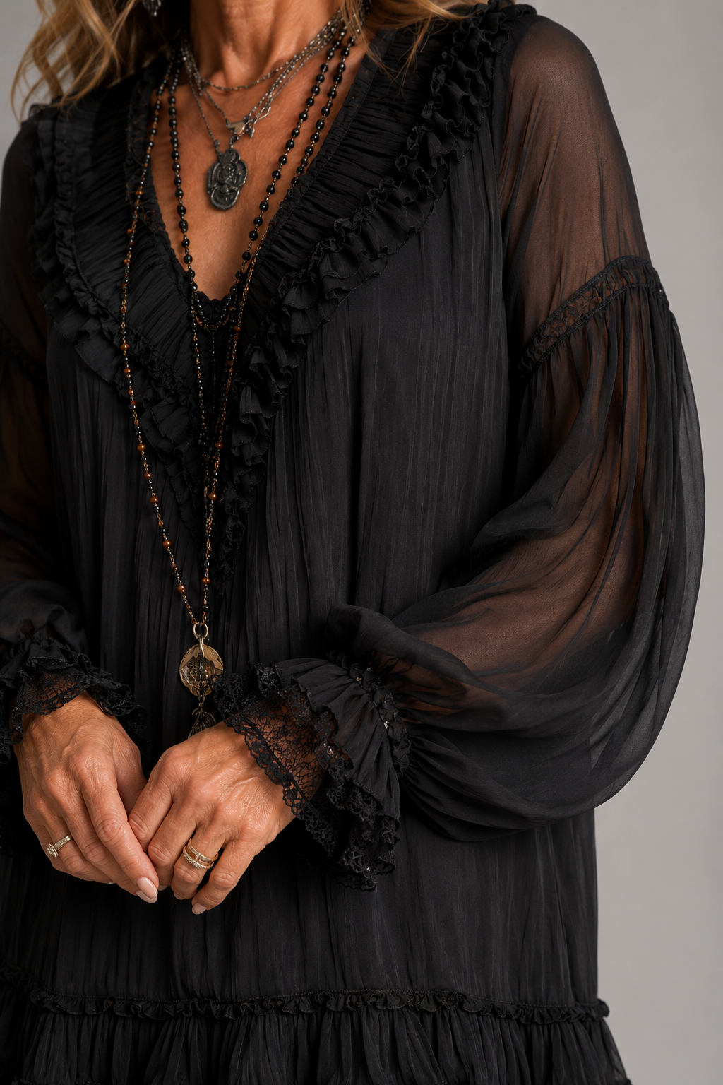 Oriella - Robe Courte Bohème Chic